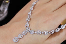 Load image into Gallery viewer, LUOWEND 18K White Gold Real Natural Diamond Necklace for Women