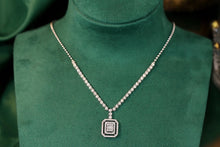 Load image into Gallery viewer, LUOWEND 18K White Gold Real Natural Diamond Necklace for Women