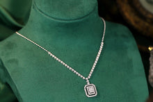 Load image into Gallery viewer, LUOWEND 18K White Gold Real Natural Diamond Necklace for Women