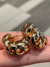 Load image into Gallery viewer, LUOWEND 18K Yellow Gold Hoop Earrings for Women