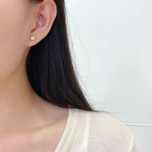 Load image into Gallery viewer, LUOWEND 18K White or Rose Gold Natural Diamond Earrings for Women