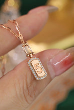 Load image into Gallery viewer, LUOWEND 18K Rose Gold Real Natural Diamond Necklace for Women