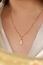 Load image into Gallery viewer, LUOWEND 18K Rose Gold Real Natural Diamond Necklace for Women