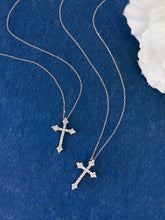 Load image into Gallery viewer, LUOWEND 18K White Gold Natural Diamond Pendant Necklace for Women