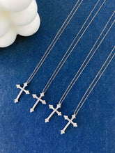 Load image into Gallery viewer, LUOWEND 18K White Gold Natural Diamond Pendant Necklace for Women