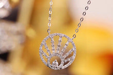Load image into Gallery viewer, LUOWEND 18K White Gold Real Natural Diamond Necklace for Women