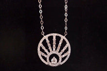 Load image into Gallery viewer, LUOWEND 18K White Gold Real Natural Diamond Necklace for Women