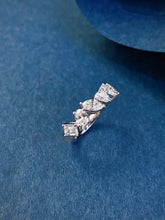 Load image into Gallery viewer, LUOWEND 18K White Gold Natural Diamond Ring for Women