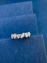 Load image into Gallery viewer, LUOWEND 18K White Gold Natural Diamond Ring for Women
