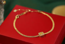 Load image into Gallery viewer, LUOWEND 18K Yellow Gold Real Natural Yellow Diamond Bracelet for Women