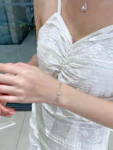 Load image into Gallery viewer, LUOWEND 18K White Gold Natural Diamond Bracelet for Women