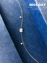 Load image into Gallery viewer, LUOWEND 18K White Gold Natural Diamond Bracelet for Women