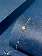 Load image into Gallery viewer, LUOWEND 18K White Gold Natural Diamond Bracelet for Women