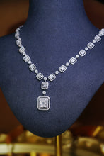 Load image into Gallery viewer, LUOWEND 18K White Gold Real Natural Diamond Necklace for Women