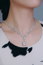 Load image into Gallery viewer, LUOWEND 18K White Gold Real Natural Diamond Necklace for Women