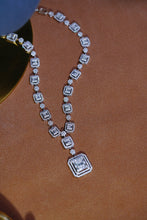 Load image into Gallery viewer, LUOWEND 18K White Gold Real Natural Diamond Necklace for Women