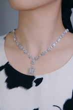 Load image into Gallery viewer, LUOWEND 18K White Gold Real Natural Diamond Necklace for Women