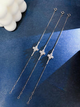 Load image into Gallery viewer, LUOWEND 18K White Gold Natural Diamond Bracelet for Women