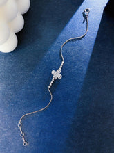 Load image into Gallery viewer, LUOWEND 18K White Gold Natural Diamond Bracelet for Women