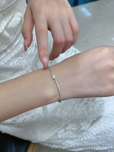 Load image into Gallery viewer, LUOWEND 18K White Gold Natural Diamond Bracelet for Women