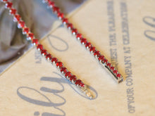 Load image into Gallery viewer, LUOWEND 18K White Gold Natural Ruby Bracelet for Women