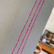 Load image into Gallery viewer, LUOWEND 18K White Gold Natural Ruby Bracelet for Women