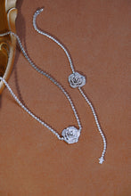 Load image into Gallery viewer, LUOWEND 18K White Gold Real Natural Diamond Necklace for Women