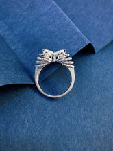 Load image into Gallery viewer, LUOWEND 18K White Gold Natural Diamond Ring for Women