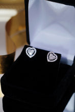 Load image into Gallery viewer, LUOWEND 18K White Gold Real Natural Diamond Stud Earrings for Women