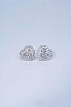 Load image into Gallery viewer, LUOWEND 18K White Gold Real Natural Diamond Stud Earrings for Women