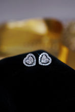 Load image into Gallery viewer, LUOWEND 18K White Gold Real Natural Diamond Stud Earrings for Women