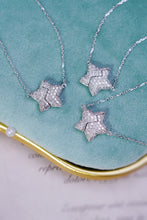 Load image into Gallery viewer, LUOWEND 18K White Gold Real Natural Diamond Pendant Necklace for Women