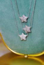 Load image into Gallery viewer, LUOWEND 18K White Gold Real Natural Diamond Pendant Necklace for Women