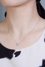 Load image into Gallery viewer, LUOWEND 18K White Gold Real Natural Diamond Pendant Necklace for Women