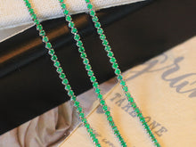Load image into Gallery viewer, LUOWEND 18K White Gold Natural Emerald Bracelet for Women
