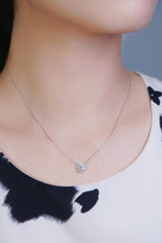 Load image into Gallery viewer, LUOWEND 18K White Gold Real Natural Diamond Pendant Necklace for Women