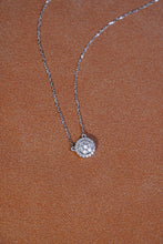 Load image into Gallery viewer, LUOWEND 18K White Gold Real Natural Diamond Pendant Necklace for Women