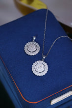 Load image into Gallery viewer, LUOWEND 18K White Gold Real Natural Diamond Pendant Necklace for Women