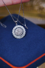 Load image into Gallery viewer, LUOWEND 18K White Gold Real Natural Diamond Pendant Necklace for Women