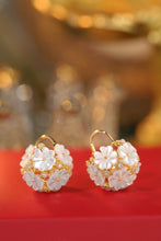 Load image into Gallery viewer, LUOWEND 18K Yellow Gold Real Natural Diamond Hoop Earrings for Women