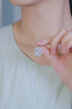 Load image into Gallery viewer, LUOWEND 18K White Gold Real Natural Diamond Pendant Necklace for Women