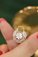 Load image into Gallery viewer, LUOWEND 18K Yellow Gold Real Natural Diamond Hoop Earrings for Women