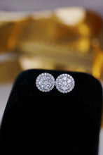 Load image into Gallery viewer, LUOWEND 18K White Gold Real Natural Diamond Stud Earrings for Women