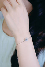 Load image into Gallery viewer, LUOWEND 18K White Gold Real Natural Diamond Bracelet for Women