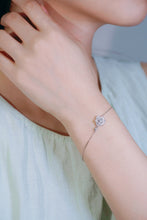 Load image into Gallery viewer, LUOWEND 18K White Gold Real Natural Diamond Bracelet for Women