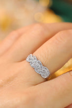 Load image into Gallery viewer, LUOWEND 18K White Gold Real Natural Diamond Ring for Women