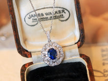 Load image into Gallery viewer, LUOWEND 18K White Gold Natural Sapphire Necklace for Women