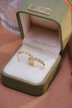 Load image into Gallery viewer, LUOWEND 18K Yellow Gold Real Natural Diamond Ring for Women