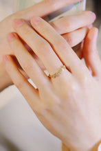Load image into Gallery viewer, LUOWEND 18K Yellow Gold Real Natural Diamond Ring for Women