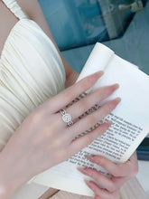 Load image into Gallery viewer, LUOWEND 18K White Gold Natural Diamond Ring for Women
